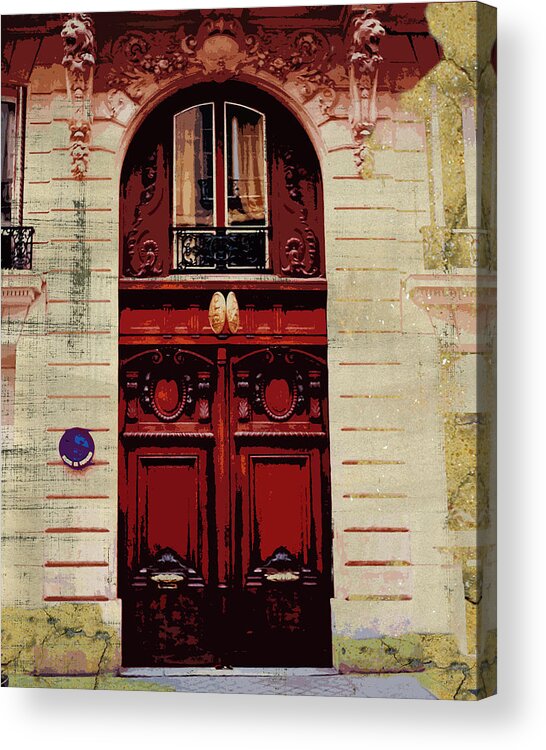 Wag Public Acrylic Print featuring the painting Weathered Facade II by Vision Studio