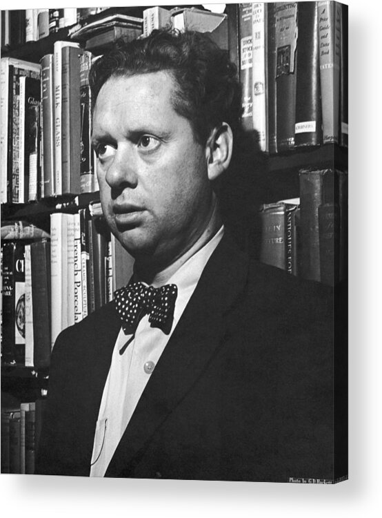 People Acrylic Print featuring the photograph Welsh Poet Dylan Thomas by Gabriel Hackett