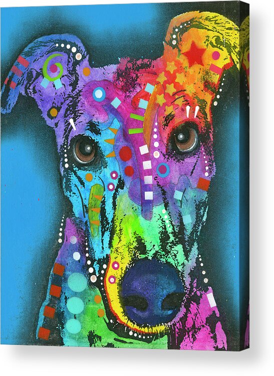 What Ya Thinking Bout? Acrylic Print featuring the mixed media What Ya Thinking Bout? by Dean Russo- Exclusive