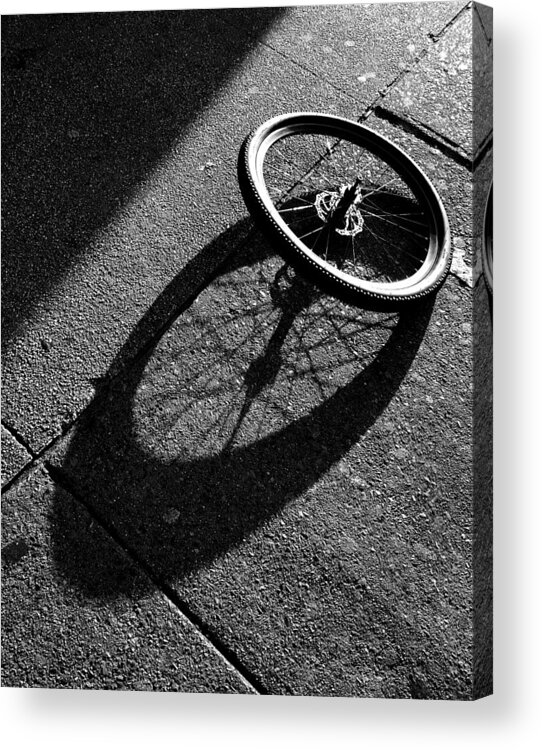 Wheel Acrylic Print featuring the photograph Wheel Shadow by Ivan Lesica