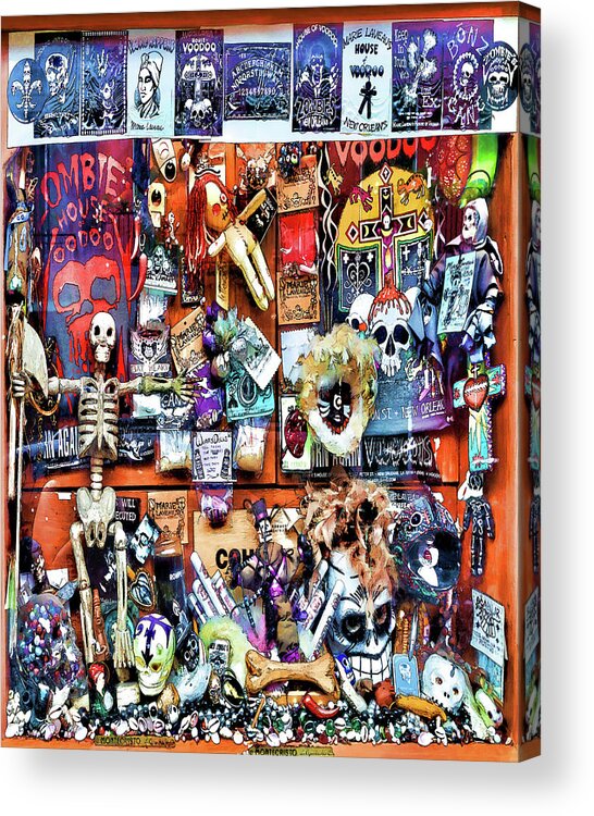 Voodoo Acrylic Print featuring the photograph Zombie's House of Voodoo by Susan Rissi Tregoning