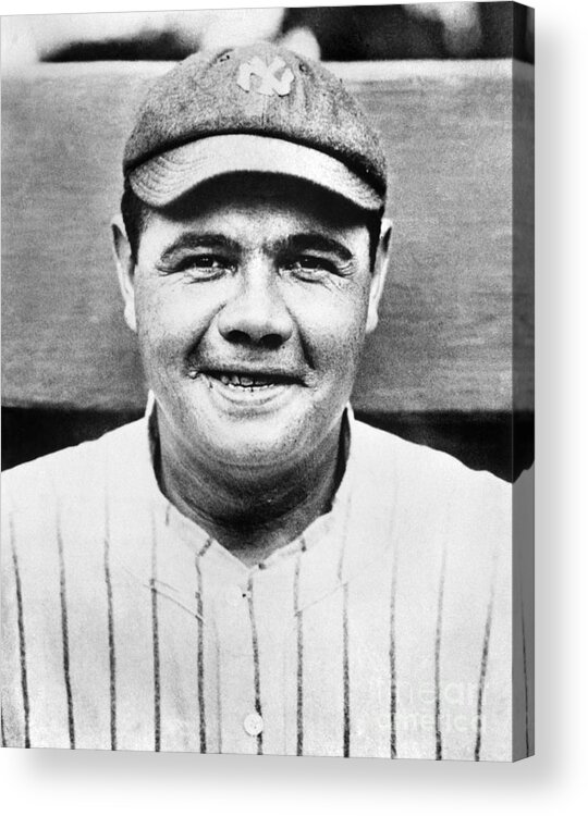 People Acrylic Print featuring the photograph Babe Ruth by National Baseball Hall Of Fame Library