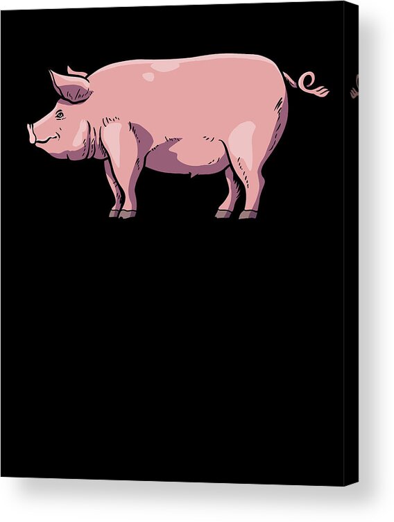 Bacon Acrylic Print featuring the digital art Bacon Meat Pork BBQ Barbecue Breakfast #1 by Mercoat UG Haftungsbeschraenkt
