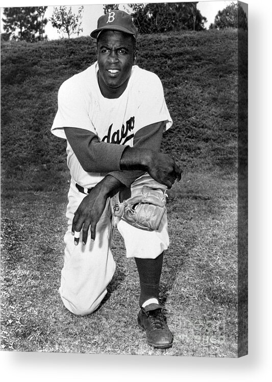 People Acrylic Print featuring the photograph Jackie Robinson by National Baseball Hall Of Fame Library
