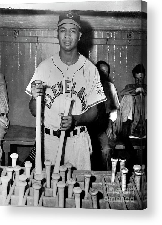 American League Baseball Acrylic Print featuring the photograph Larry Doby by National Baseball Hall Of Fame Library
