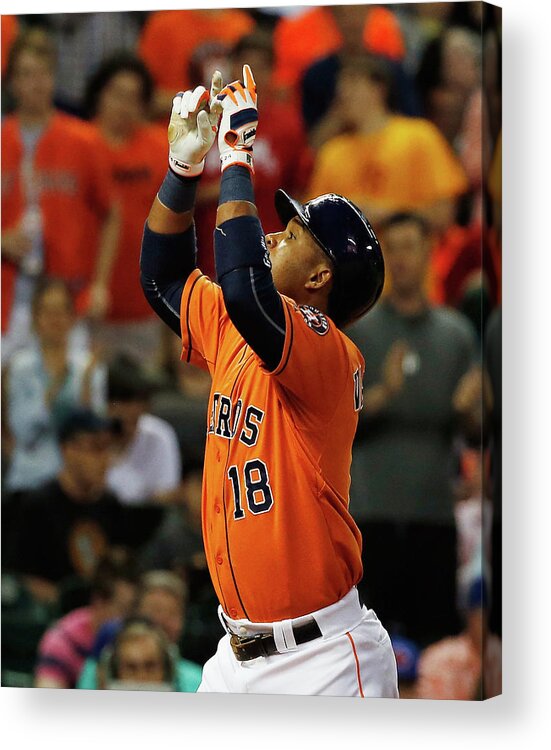 People Acrylic Print featuring the photograph Luis Valbuena by Scott Halleran
