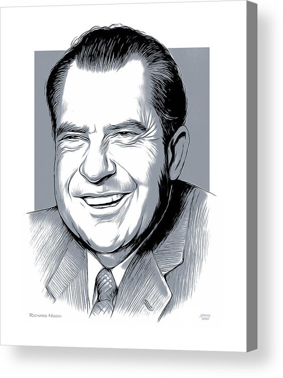 Richard Nixon Acrylic Print featuring the digital art Richard Nixon #1 by Greg Joens