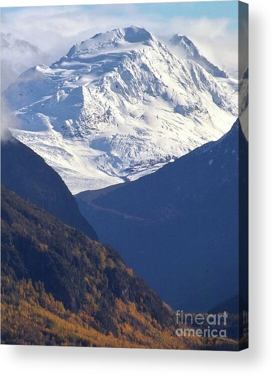 Mountain Acrylic Print featuring the photograph Snow Covered Mountain #1 by Kimberly Blom-Roemer