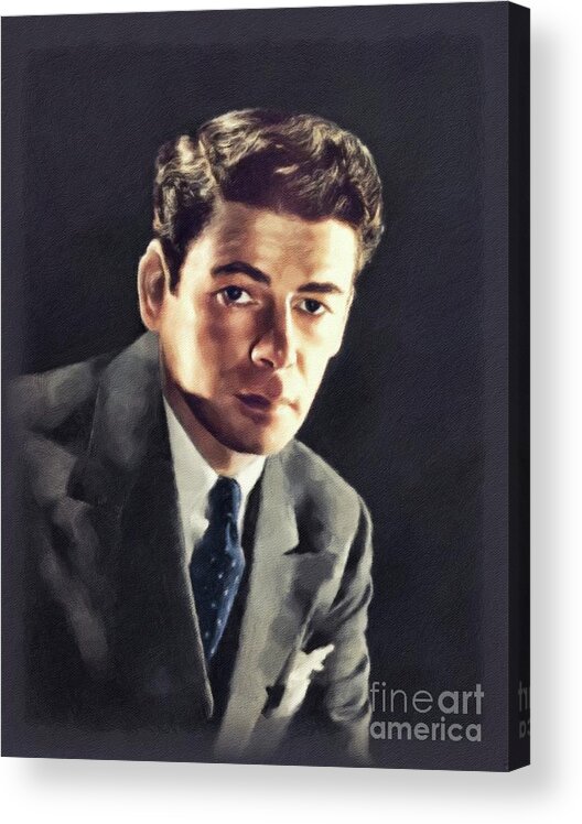 Paul Acrylic Print featuring the painting Paul Muni, Vintage Actor #2 by Esoterica Art Agency