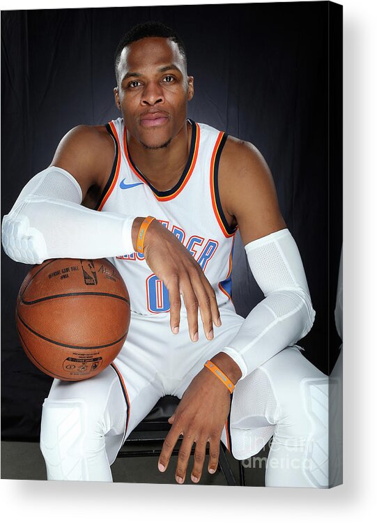 Media Day Acrylic Print featuring the photograph Russell Westbrook by Layne Murdoch