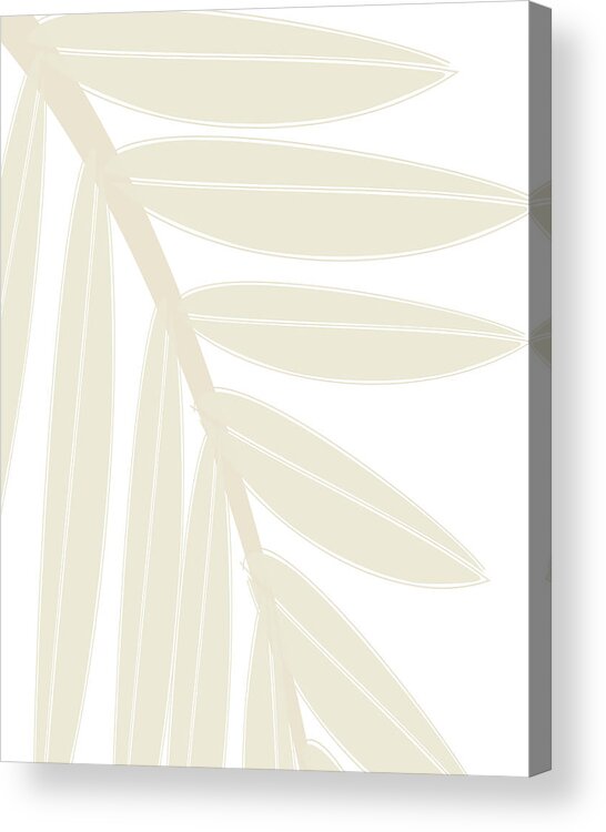 Palm Leaf Acrylic Print featuring the digital art Boho Pastel Palm Leaf Abstract #3 by Bob Pardue