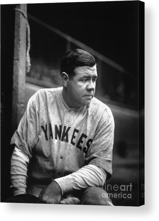 People Acrylic Print featuring the photograph Babe Ruth #4 by National Baseball Hall Of Fame Library