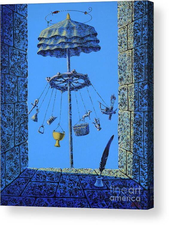Oil On Canvas Acrylic Print featuring the painting Bet by Oilan Janatkhaan