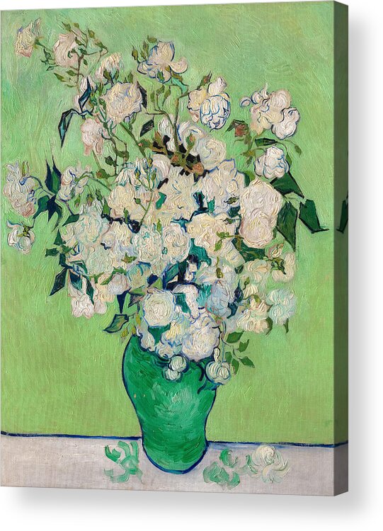 Vincent Van Gogh Acrylic Print featuring the painting Vase of Flowers by Vincent Van Gogh