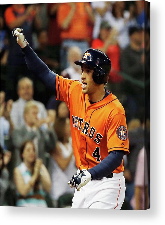 Three Quarter Length Acrylic Print featuring the photograph George Springer #6 by Scott Halleran