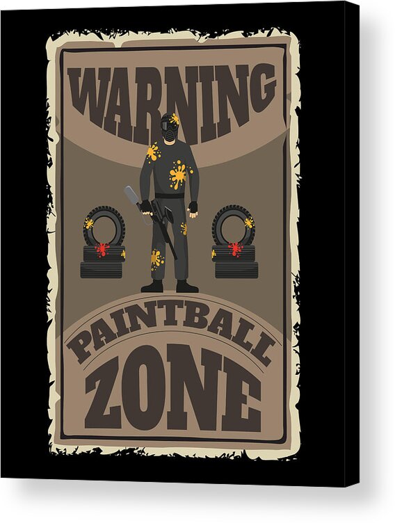Paintball Acrylic Print featuring the digital art Paintball #6 by Mercoat UG Haftungsbeschraenkt