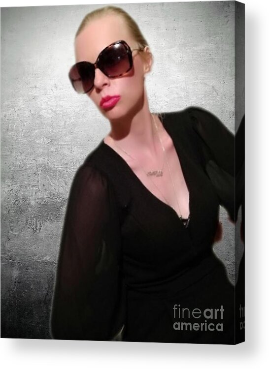 Portret Acrylic Print featuring the photograph Portret Actress Yvonne Padmos #6 by Yvonne Padmos