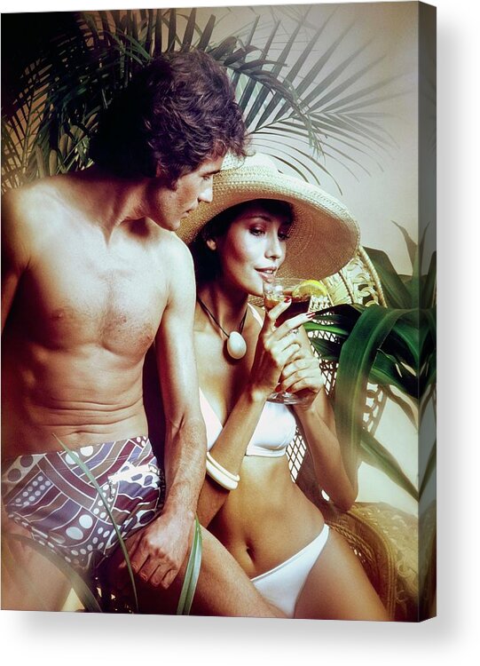 Swimwear Acrylic Print featuring the photograph A Couple in Swimwear by Rocco Mancino