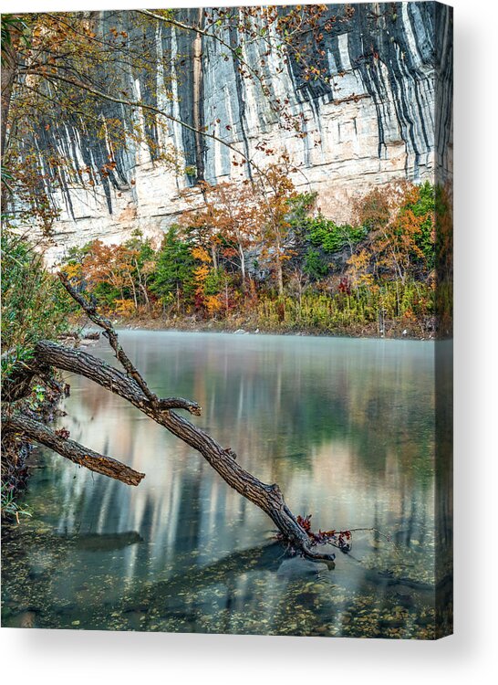 Roark Bluff Acrylic Print featuring the photograph A Divine Display Of Autumn Color Along Roark Bluff by Gregory Ballos