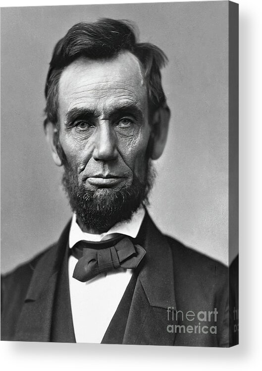Abraham Lincoln Acrylic Print featuring the photograph Abraham Lincoln by Tina LeCour