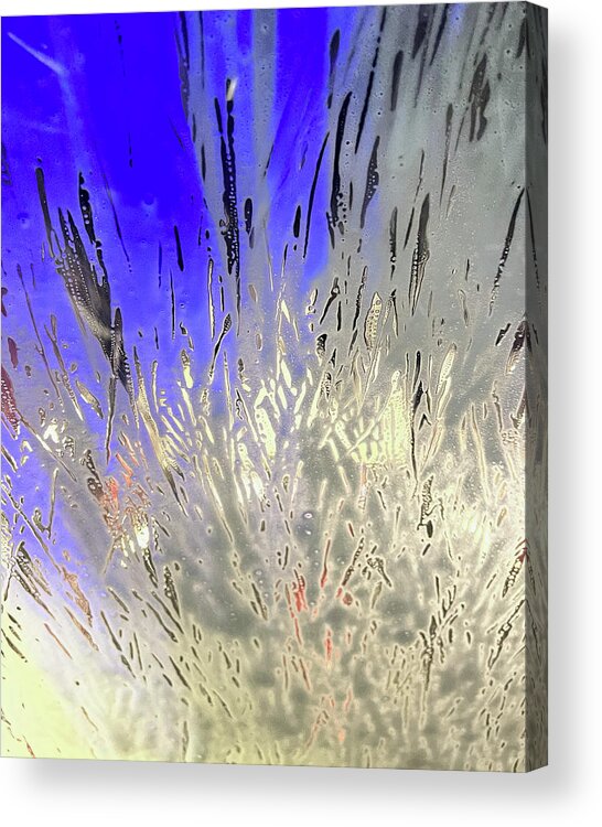 Blue Acrylic Print featuring the mixed media Abstract 1979 by Vicki Hone Smith