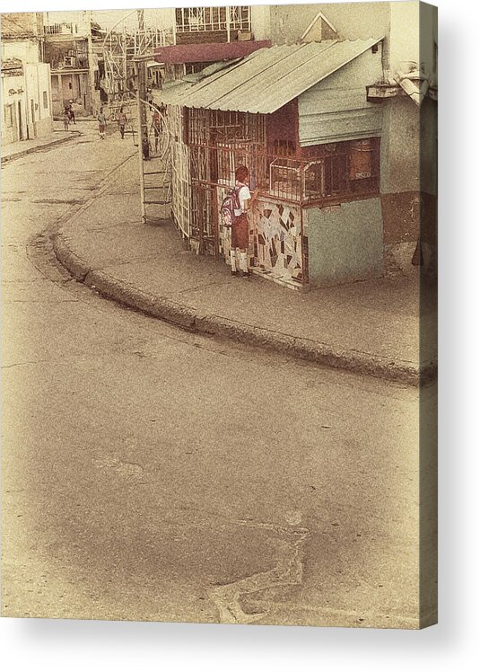 Street Scene Acrylic Print featuring the photograph After School Treat by M Kathleen Warren