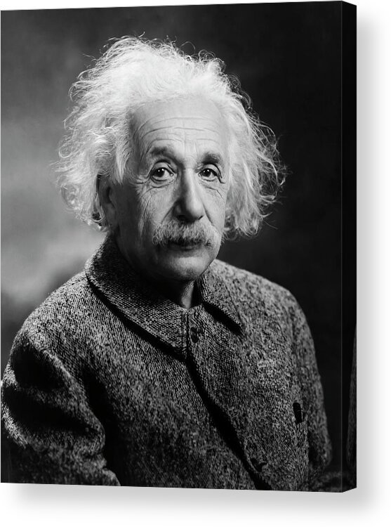 Science Acrylic Print featuring the photograph Albert Einstein by Mango Art