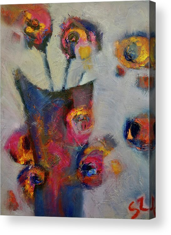 Oil Painting Acrylic Print featuring the painting All together now by Suzy Norris