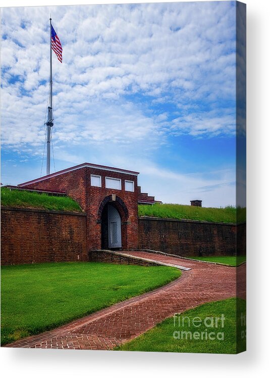 Fort Mchenry Acrylic Print featuring the photograph And The Flag Was Still There by Izet Kapetanovic