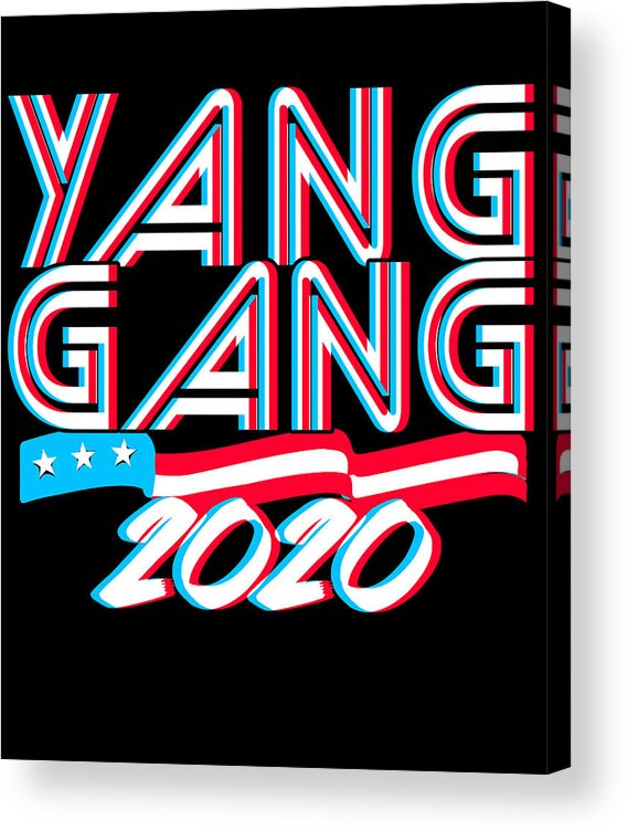Election Acrylic Print featuring the digital art Andrew Yang Gang 2020 by Flippin Sweet Gear