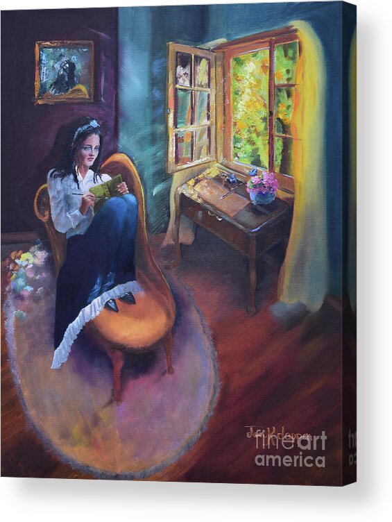 Angelique Acrylic Print featuring the painting Angelique Comes to Life by Jan Dappen