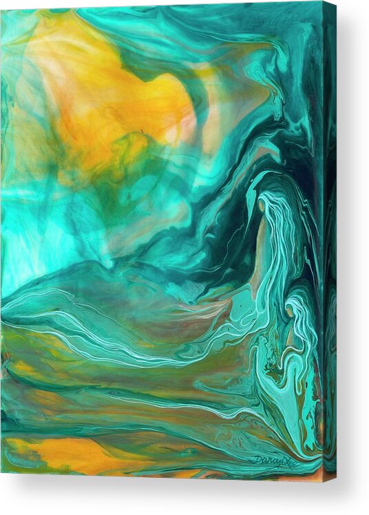 Womanhood Acrylic Print featuring the painting At Sea by Darcy Lee Saxton