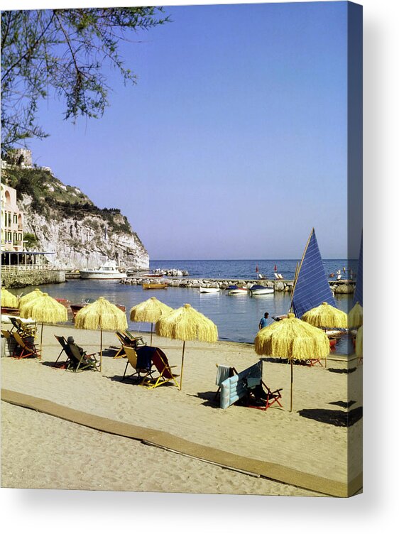 Travel Acrylic Print featuring the photograph Beach at Lacco Ameno, Ischia by Horst P Horst