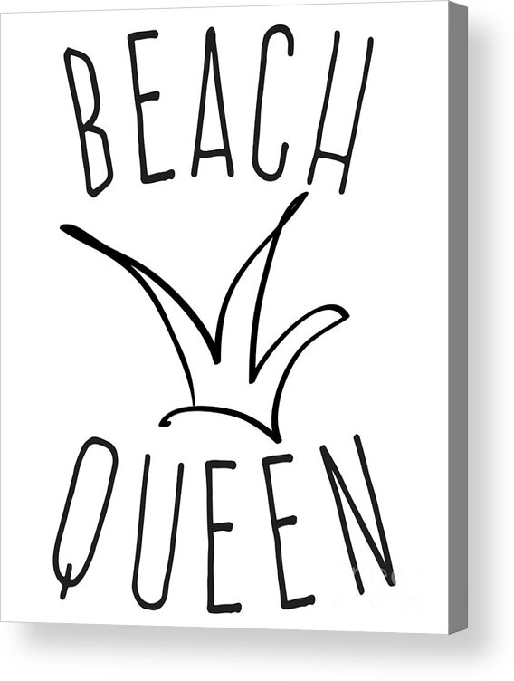 Cool Acrylic Print featuring the digital art Beach Queen by Flippin Sweet Gear