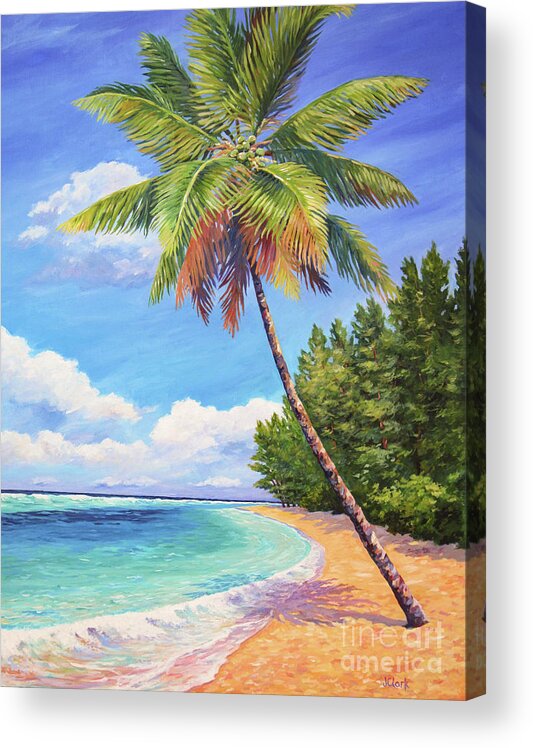 Cayman Acrylic Print featuring the painting Beautiful Day by John Clark