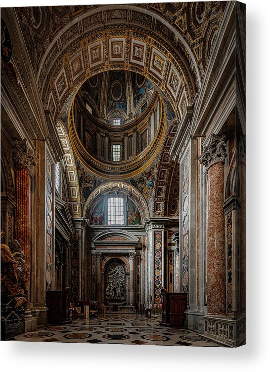 St. Peter's Acrylic Print featuring the photograph Beautiful St. Peter's Basilica by David Downs