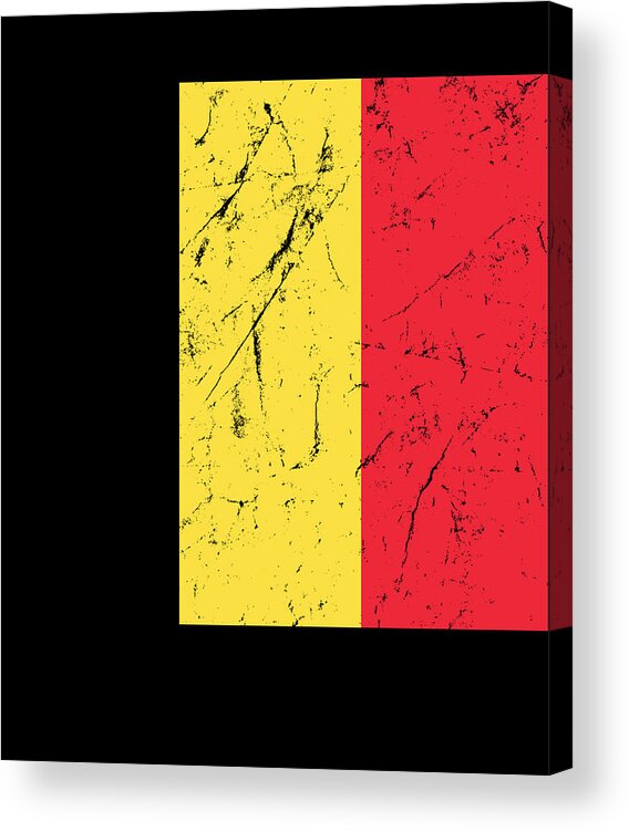 Funny Acrylic Print featuring the digital art Belgium Flag by Flippin Sweet Gear