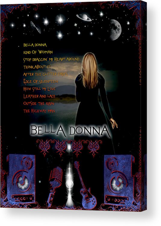 Bella Donna Acrylic Print featuring the digital art Bella Donna by Michael Damiani