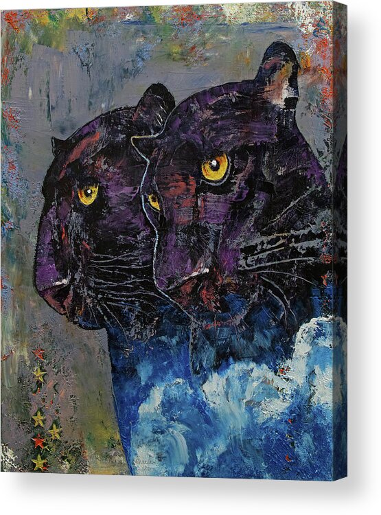 Big Acrylic Print featuring the photograph Black Panthers by Michael Creese