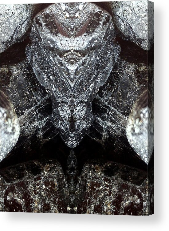Abstract Acrylic Print featuring the photograph Black Tourmaline Terror by Stephenie Zagorski