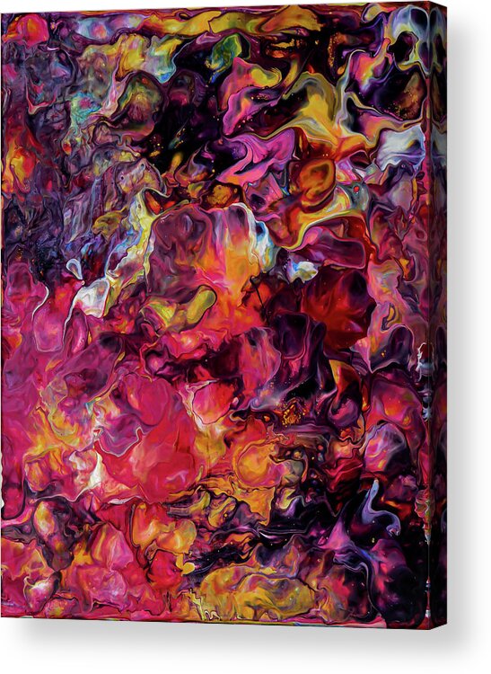 Abstract Art Acrylic Print featuring the painting Blown Away Into Neverland by Gena Herro