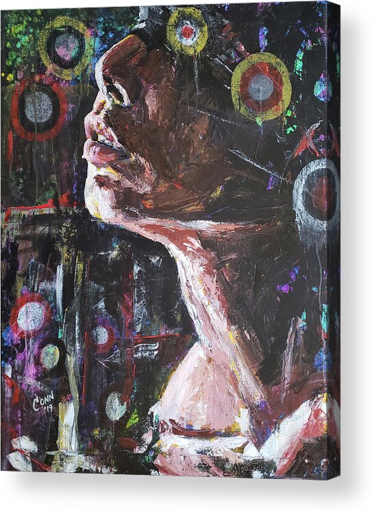 Figurative Acrylic Print featuring the painting Bullseyes and Blindfold by Shawn Conn