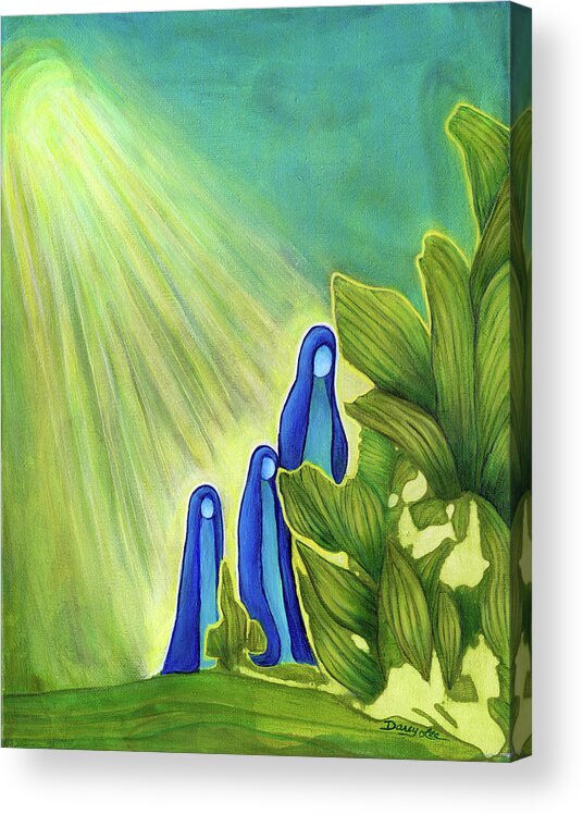Spiritual Art Acrylic Print featuring the painting Burgeon by Darcy Lee Saxton