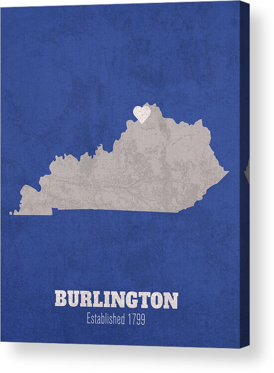 Burlington Kentucky City Map Founded 1799 University of Louisville
