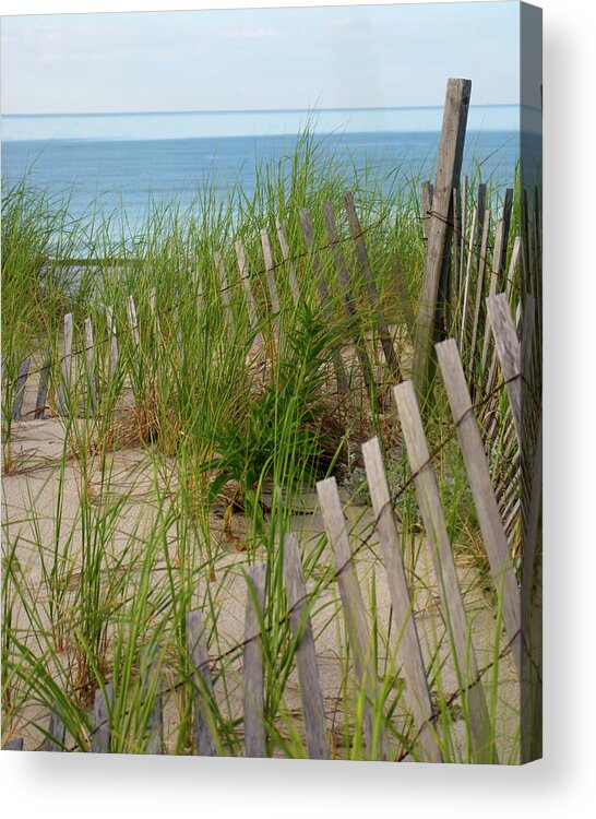 Cape Cod Acrylic Print featuring the photograph Cape Cod Snow Fence by Flinn Hackett