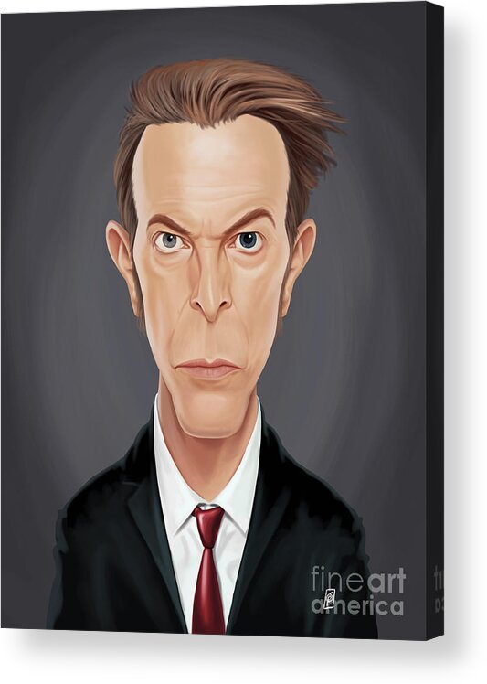 Illustration Acrylic Print featuring the digital art Celebrity Sunday - David Bowie by Rob Snow