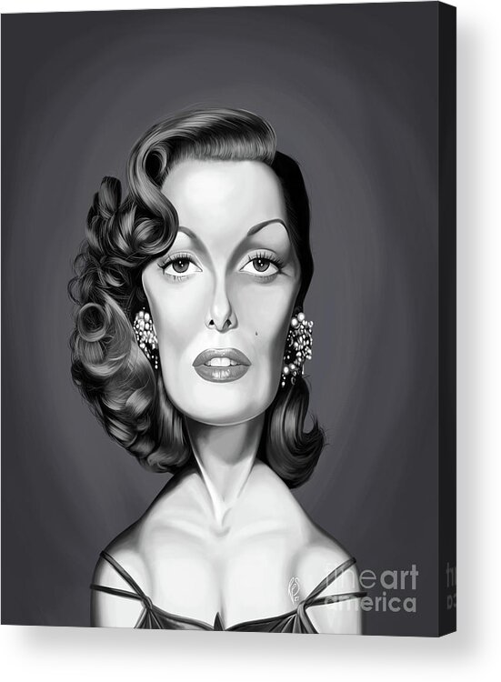 Illustration Acrylic Print featuring the digital art Celebrity Sunday - Jane Russell by Rob Snow