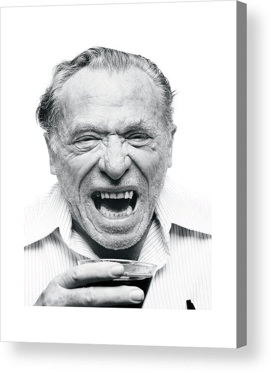 Charles Bukowski Print Acrylic Print by Nicholas Fowler - Pixels