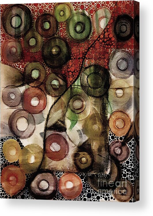 Goolge Images Acrylic Print featuring the pastel Cherish Cells by Fei A