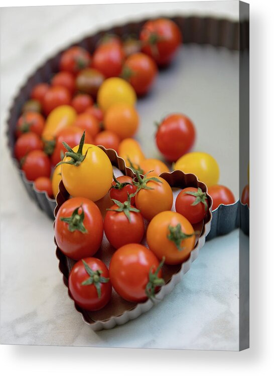 June2020 Acrylic Print featuring the photograph Cherry Tomatoes 2 by Rebecca Cozart